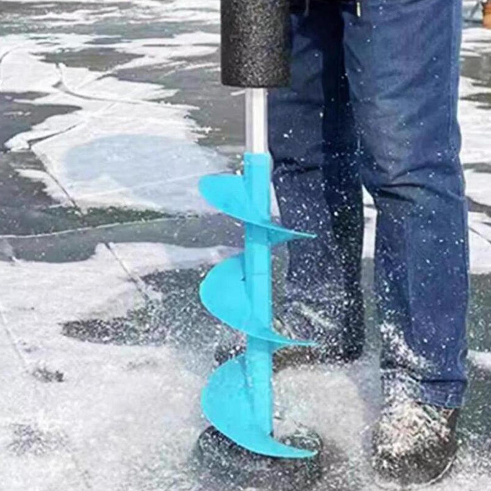 Fishing Rod Ice - สว่านเจาะน้ำแข็งสำหรับตกปลา พร้อมก้านต่อ 70 ซม. ผลิตจากสแตนเลสคุณภาพสูง สำหรับการตั้งแคมป์กลางแจ้งและการตกปลาในฤดูหนาว