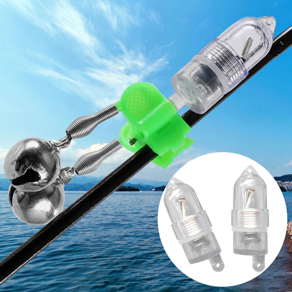 Fishing Rod Travel - กระดิ่งเตือนตกปลาแบบทนทานทีพกพาอุปกรณ์ joran Ringan LED มีเสียงเตือนเมื่อกัด