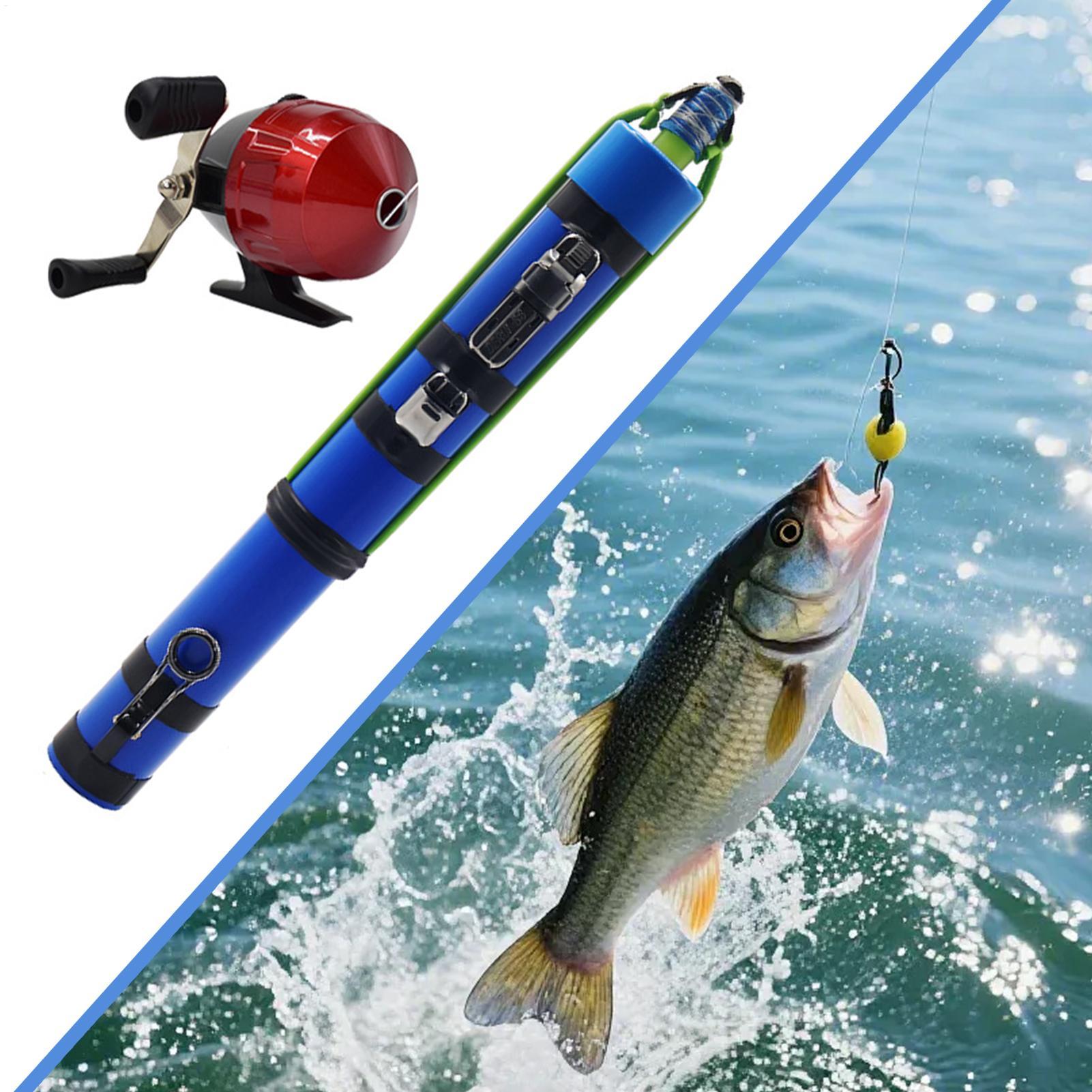 Fishing Rod Combo - คันเบ็ดแบบหนังสติ๊ก ดีไซน์กะทัดรัด พร้อมรอก คันยิงปลา สำหรับการเดินทาง ตกปลาแบส