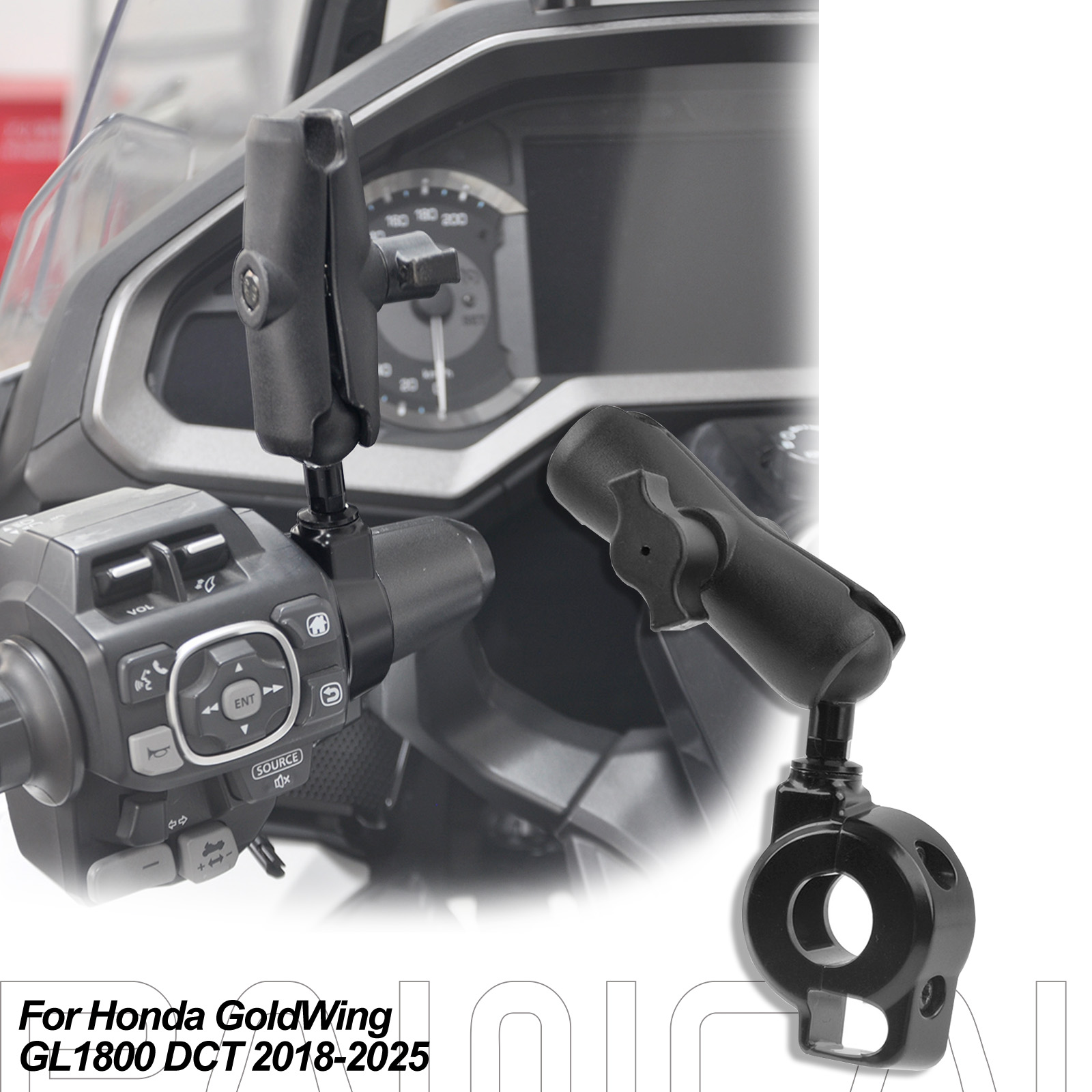 Fishing Rod Holder - PANICAL ที่วางโทรศัพท์มือถือสำหรับฮอนด้า โกลด์วิง GL1800 DCT 2018-2025