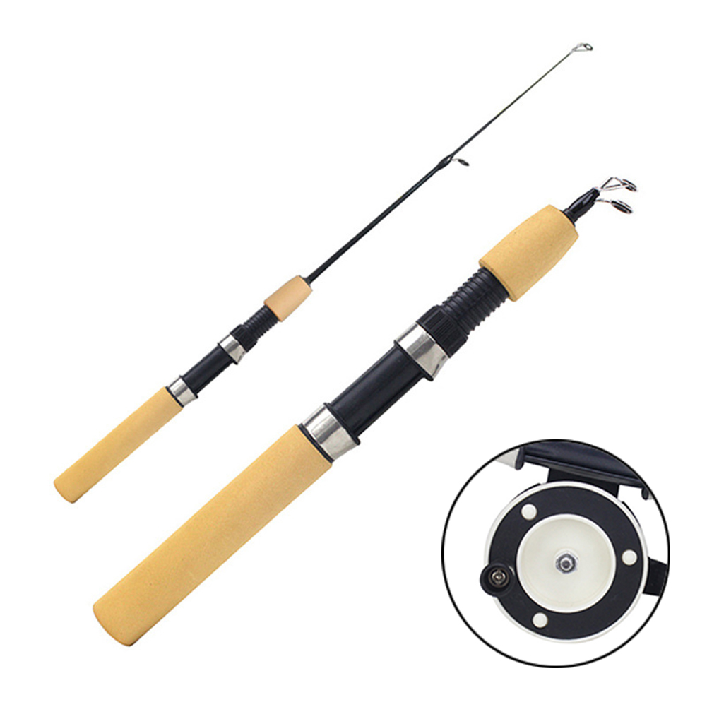 Fishing Rod Ice - คันเบ็ดตกปลาน้ำแข็งแบบพกพา คันสปินนิ่ง คันแคสติ้ง คันตกปลาฤดูหนาว พร้อมรอก