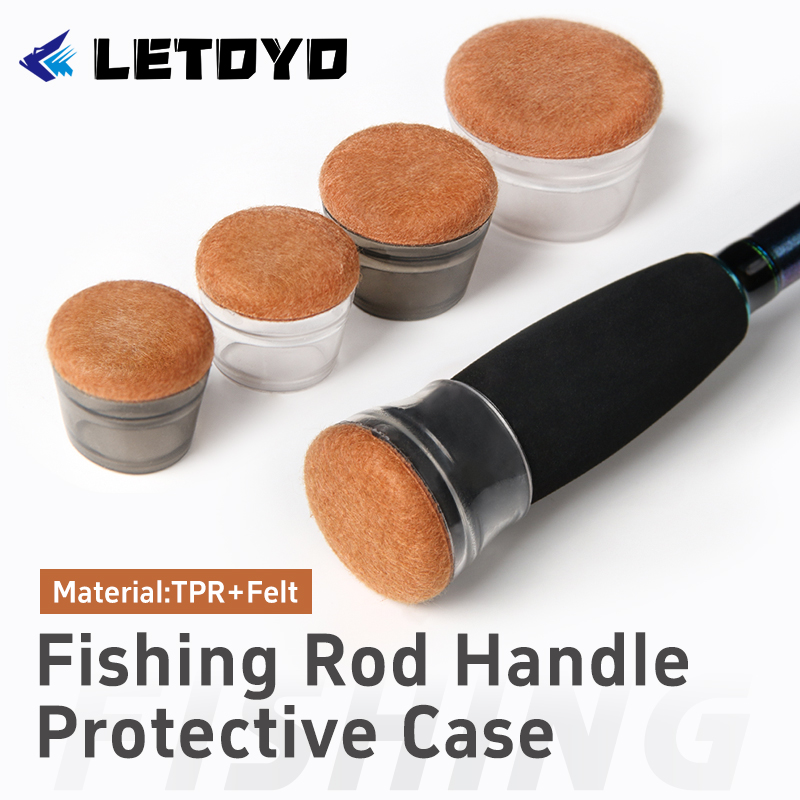 Fishing Rod Repair Kit - LETOYO Felt เบ็ดตกปลาหมวกด้านล่าง Protector Handle เคสซิลิโคน