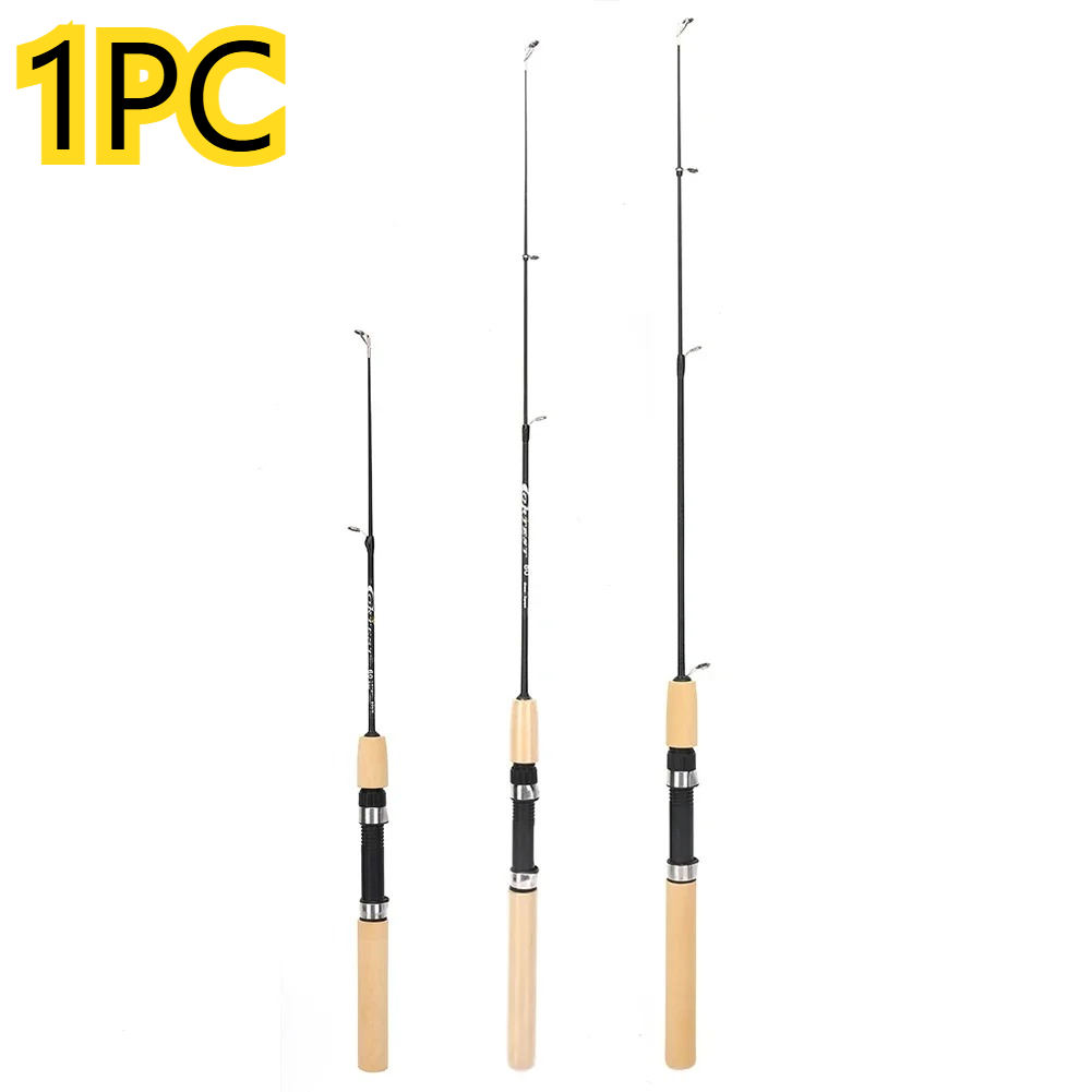Fishing Rod Ice - คันเบ็ดตกปลาน้ำแข็งแบบพกพา ขนาด 60/80/100 ซม. ทำจากคาร์บอน น้ำหนักเบา