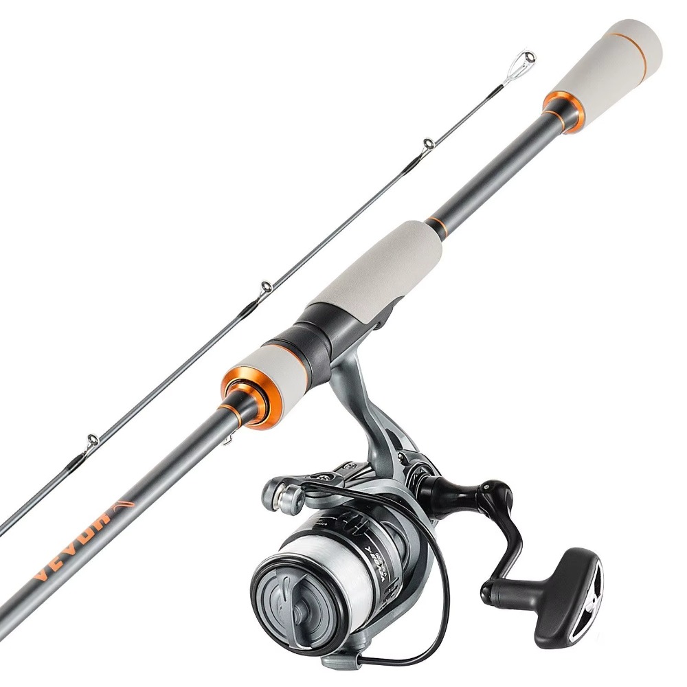 Fishing Rod Carbon Fiber - ชุดคันเบ็ดตกปลาคาร์บอนไฟเบอร์ 6.5 ฟุต แบบสองท่อน พร้อมลูกปืน 6+1