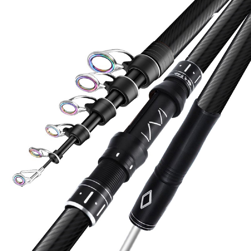 Fishing Rod Surf - คันเบ็ดตกปลาแบบยืดหดได้ 2.1-4.5 เมตร สำหรับตกปลาชายฝั่ง ตกปลาทะเล ตกปลาในน้ำจืด