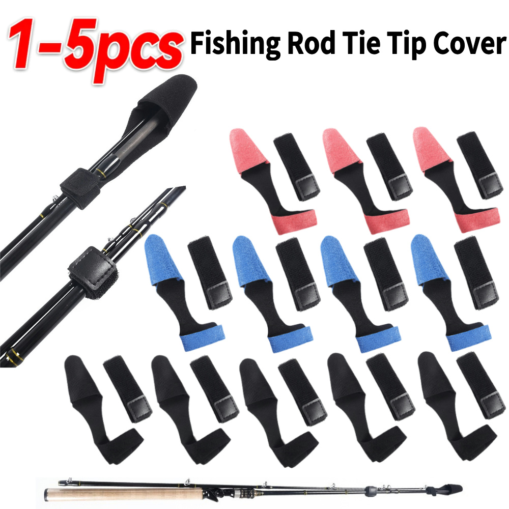 Fishing Rod Case - 1-5PCS ตกปลา Rod Tie TIP COVER