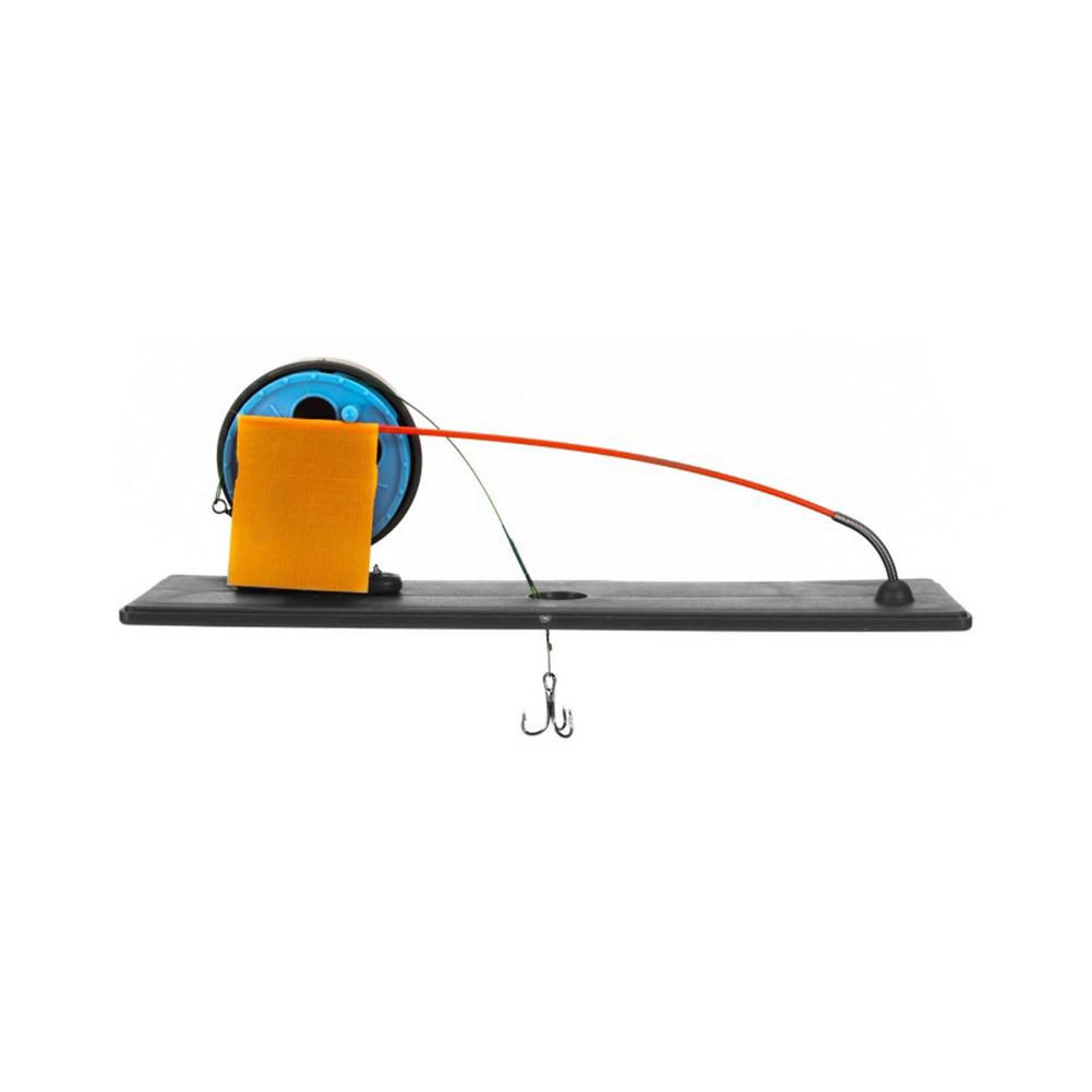 Fishing Rod Ice - เบ็ดตกปลาน้ําแข็ง Tip-up เบ็ดตกปลาน้ําแข็งอัตโนมัติ Tip Up พร้อมเครื่องหมายธงแบบพกพาอุปกรณ์ตกปลาฤดูหนาวสําหรับผู้ชายและผู้หญิง