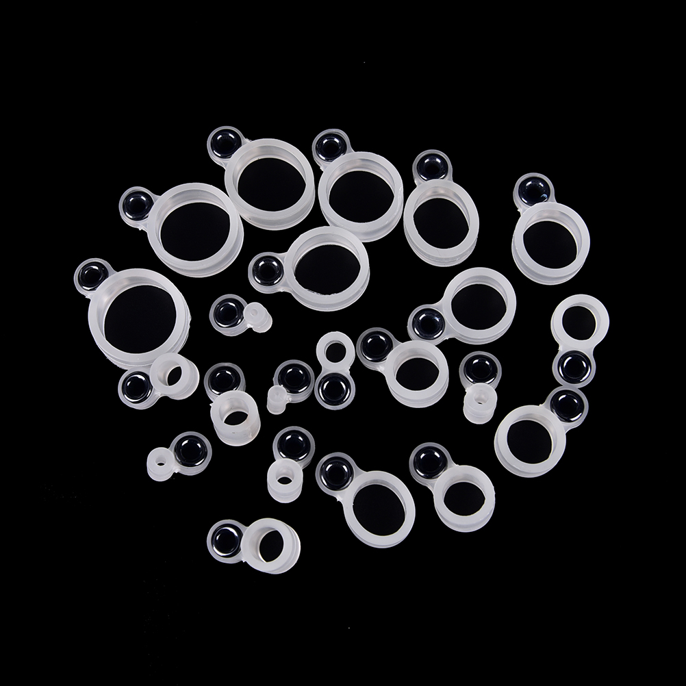 Fishing Rod Tip Replacement - 14ชิ้นแหวนลวดเบ็ดตกปลาแหวนนำเอ็นตกปลาซิลิโคนขนาดแตกต่างกัน1-14