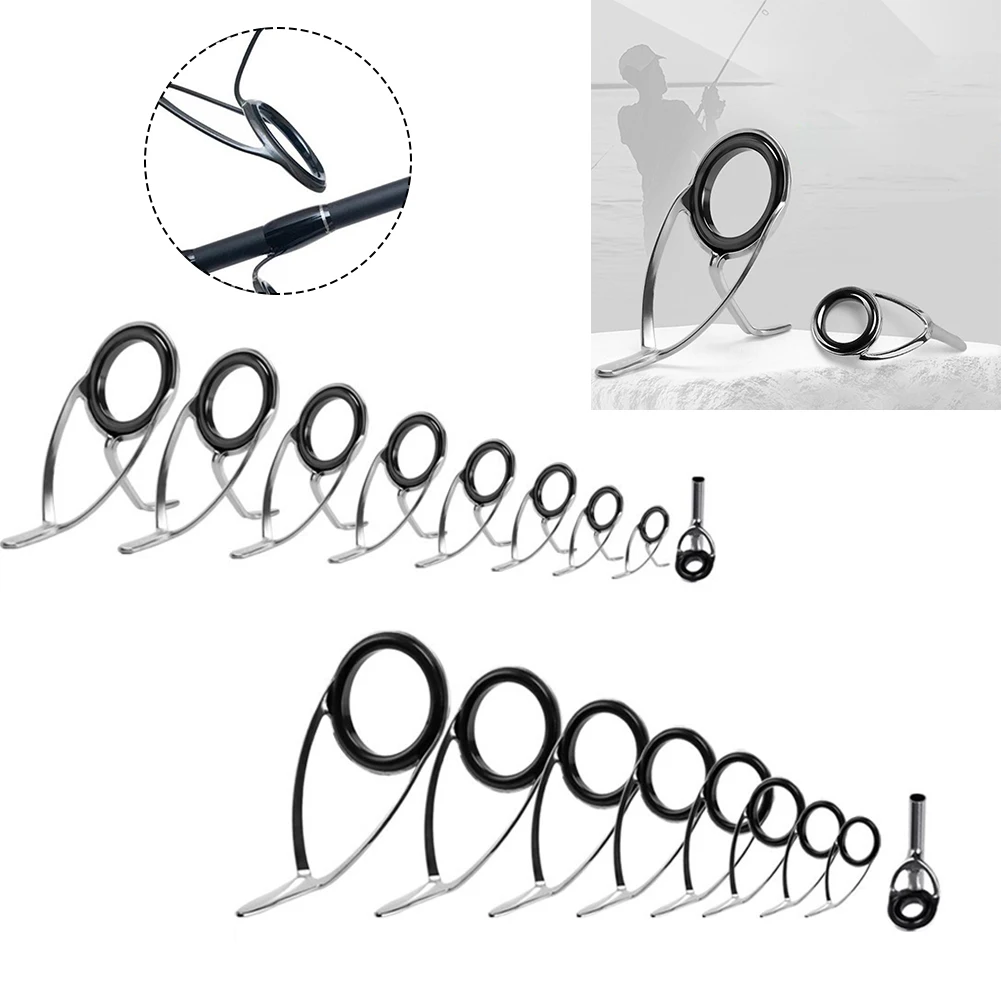 Fishing Rod Building Kit - 9 ชิ้นตกปลา Rod Top Ring Tip
