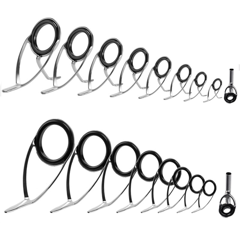 Fishing Rod Repair Kit - ชุดซ่อมห่วงนำทางเบ็ดตกปลา9ชิ้น, แหวนเซรามิกสปินนิ่งการสร้างเสาตาใหม่ชุดเปลี่ยนอุปกรณ์ตกปลา