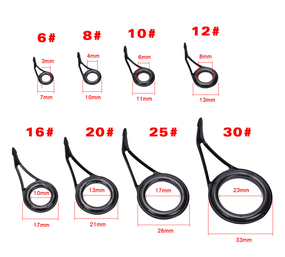 ตกปลา Rod Guide แหวนสแตนเลสเซร - Fishing Rod Guide Replacement บทวิจารณ์และราคา