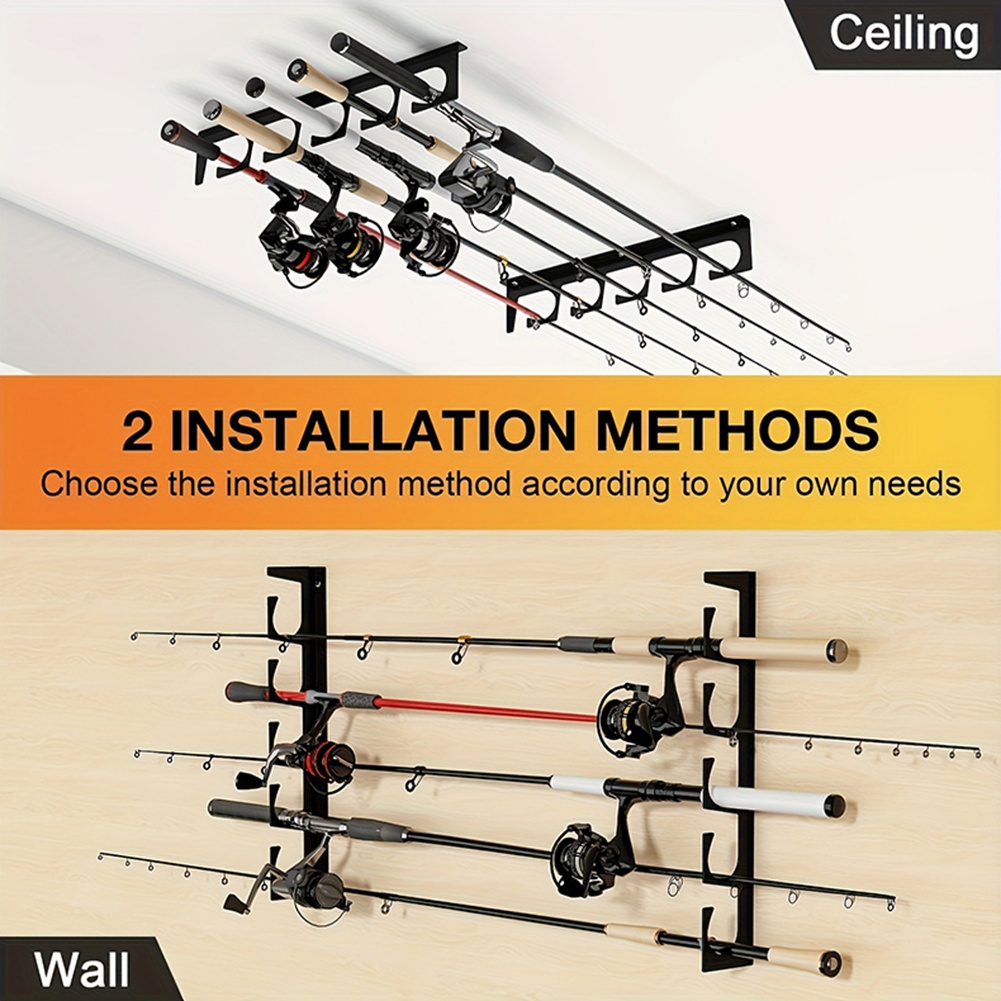 ที่แขวนคันเบ็ดแบบติดผนัง/เพดาน - Fishing Rod Rack บทวิจารณ์และราคา
