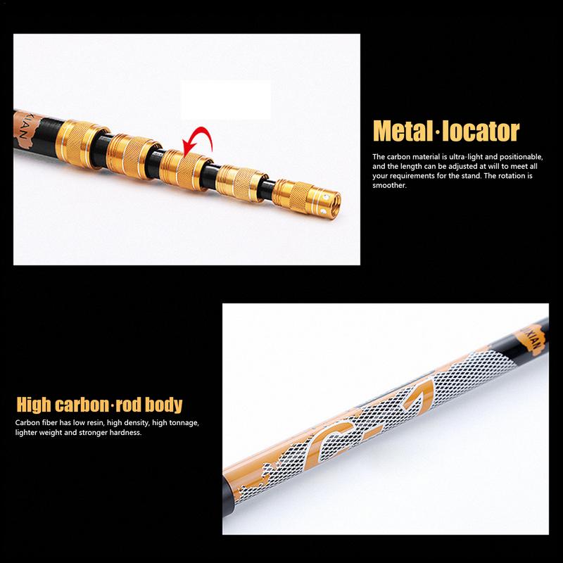ผู้ถือเสาตกปลา 360 องศาปรับ Te - Fishing Rod Carbon Fiber บทวิจารณ์และราคา
