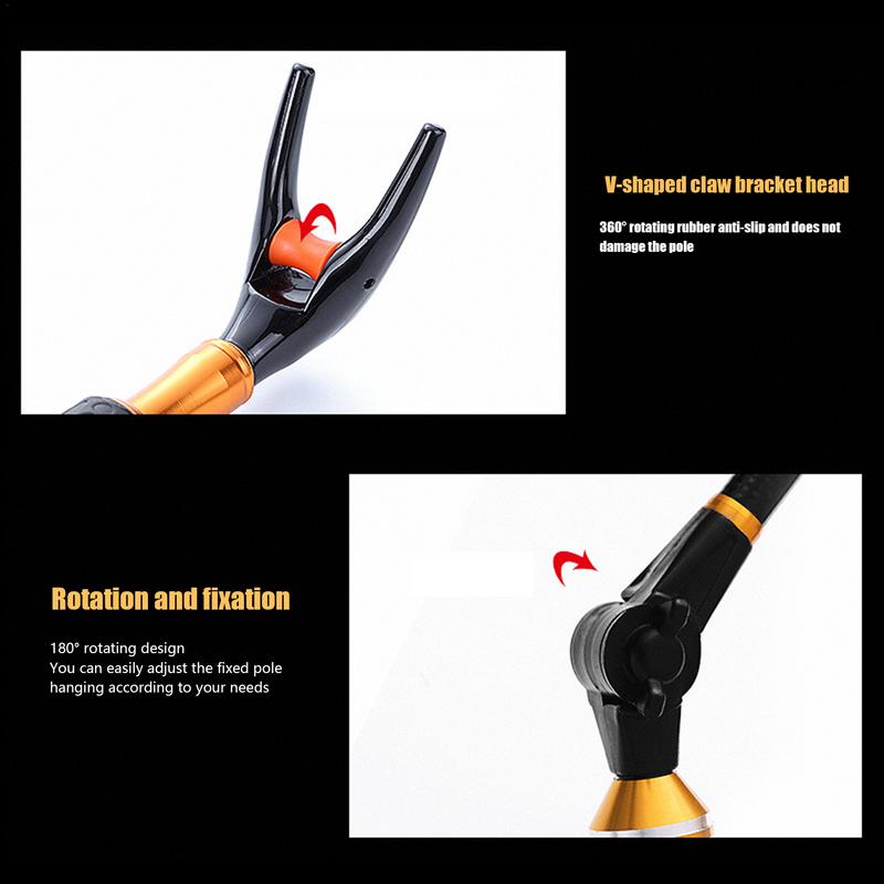 ผู้ถือเสาตกปลา 360 องศาปรับ Te - Fishing Rod Carbon Fiber บทวิจารณ์และราคา