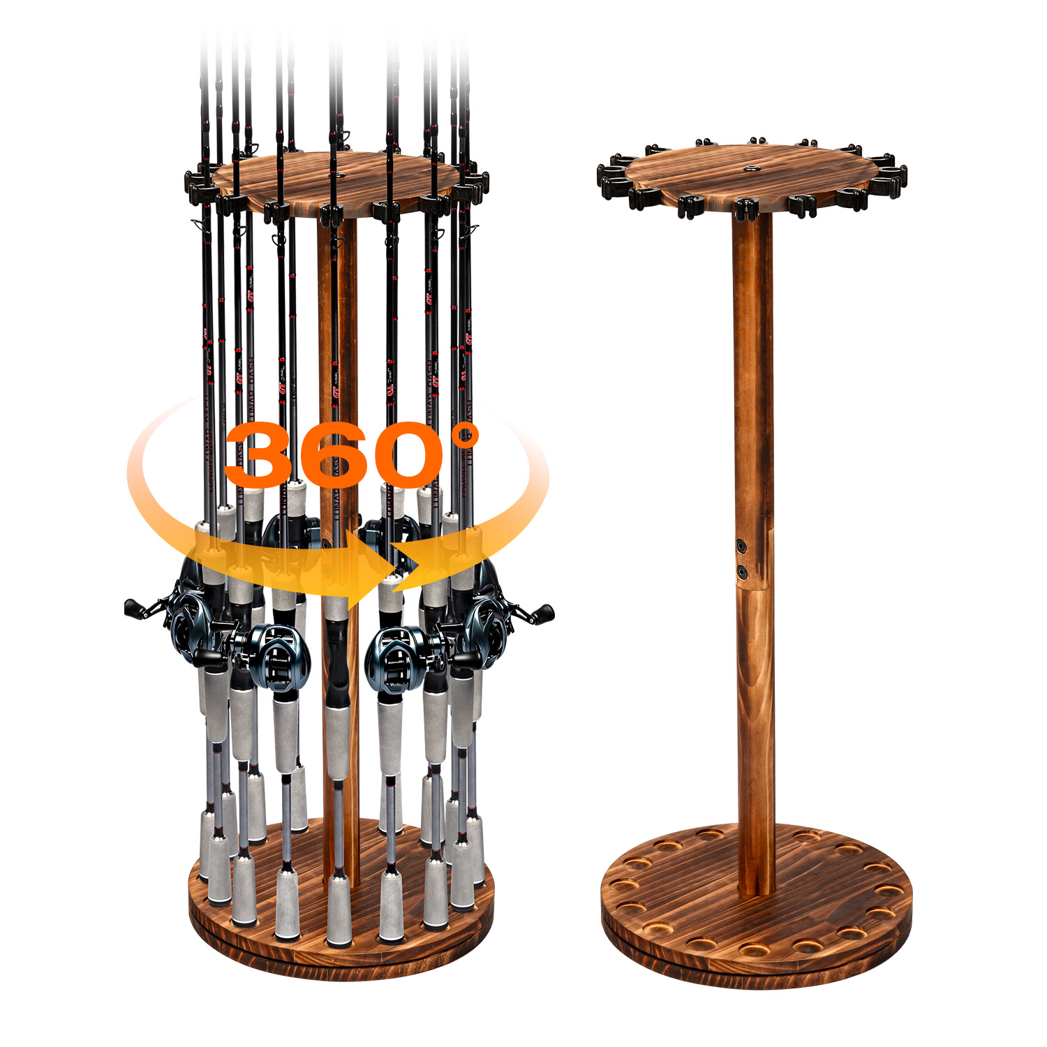 ที่วางคันเบ็ดตกปลาแบบหมุนได้ ท - Fishing Rod Rack บทวิจารณ์และราคา