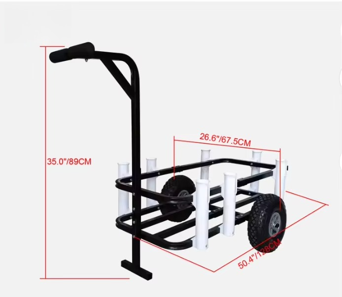 รถเข็นพับได้สำหรับชายหาด รถเข็ - Fishing Rod Boat บทวิจารณ์และราคา
