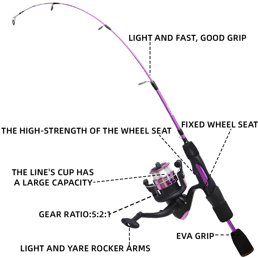 ตกปลาน้ําแข็ง Rod Reel Combo 6 - Fishing Rod Ice บทวิจารณ์และราคา