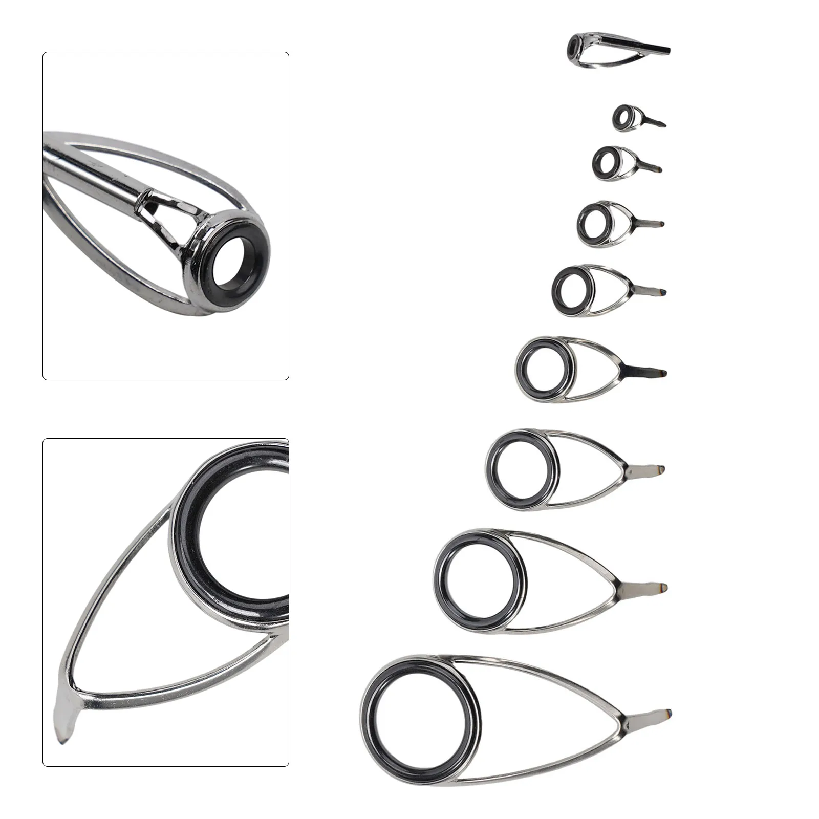 9 ชิ้นตกปลา Rod Top Ring Tip E - Fishing Rod Building Kit บทวิจารณ์และราคา