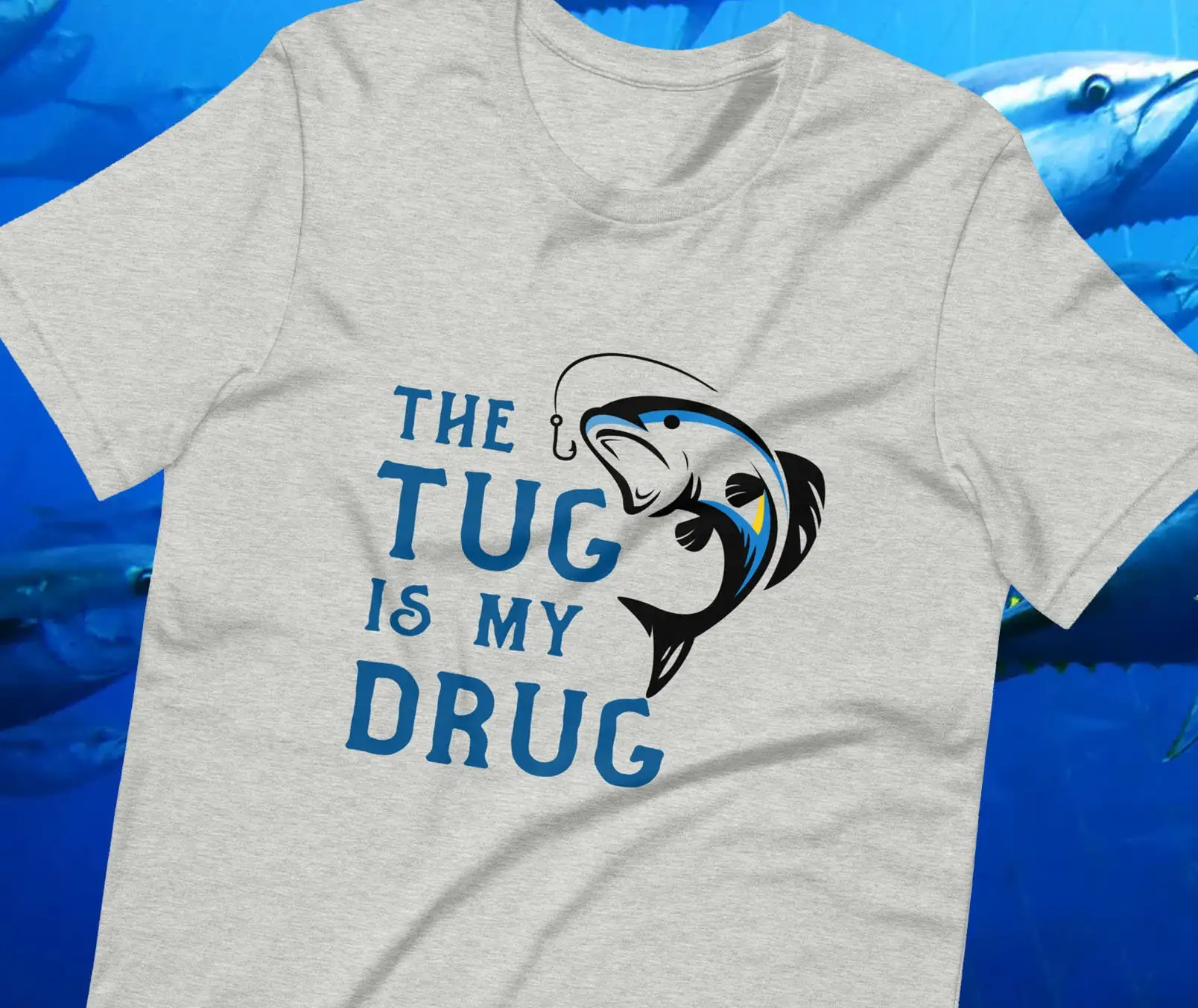 เสื้อยืด The Tug Is My Drug สำ - Fishing Rod Boat บทวิจารณ์และราคา