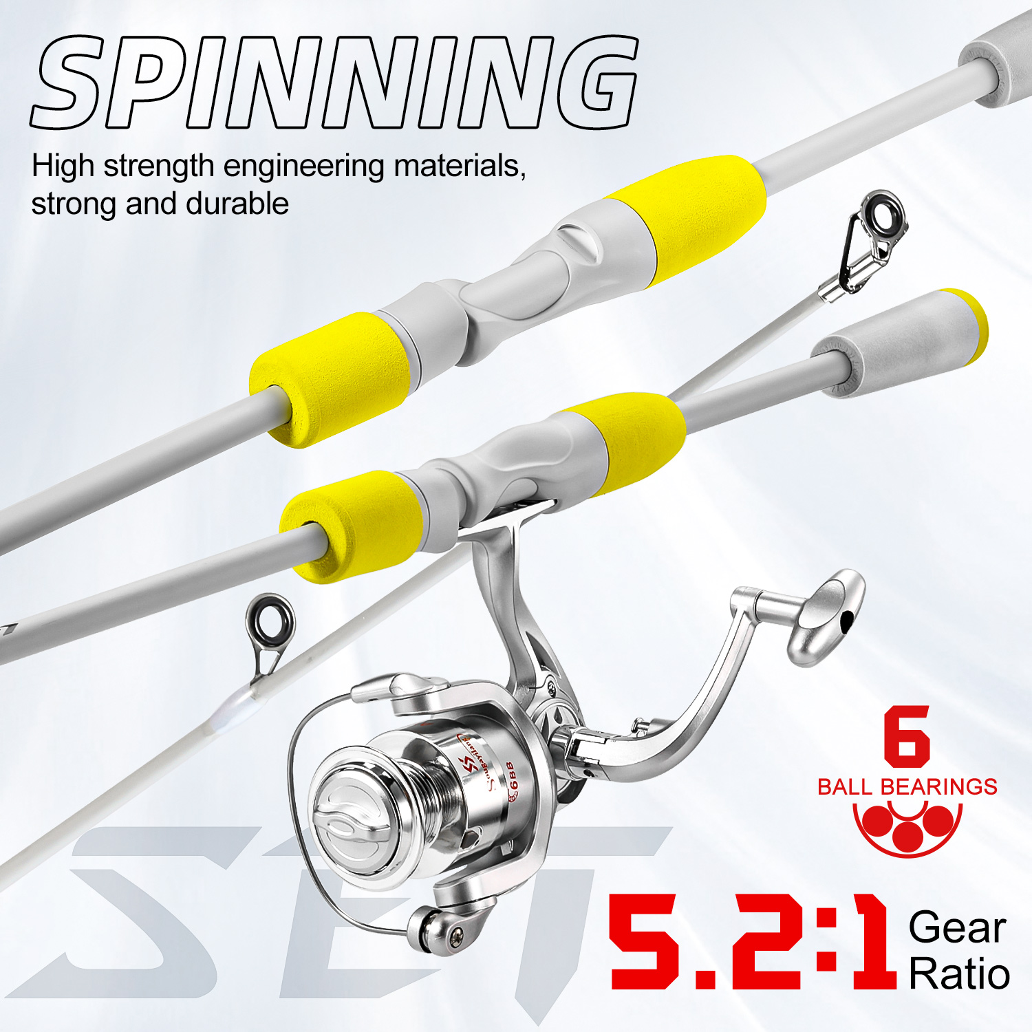 ชุดคันเบ็ดตกปลาแบบสปินนิ่ง 2 ท - Fishing Rod Spinning บทวิจารณ์และราคา