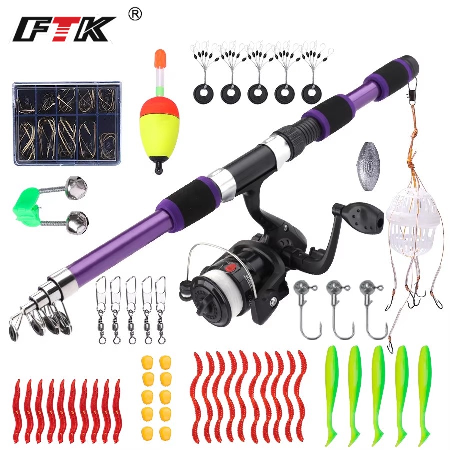 FTK 1.8M แบบพกพา SPINNING Fish - Fishing Rod Carbon Fiber บทวิจารณ์และราคา